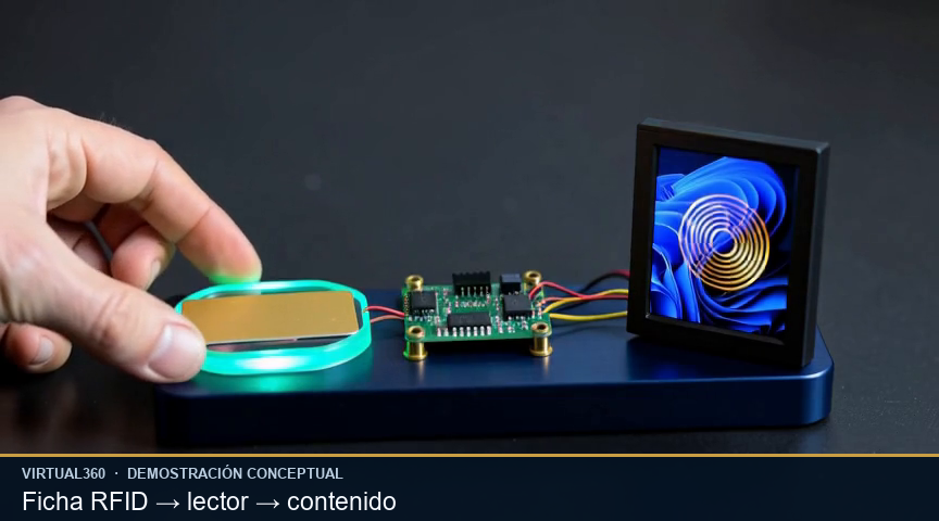 Productos que activan contenido. Demostración conceptual.