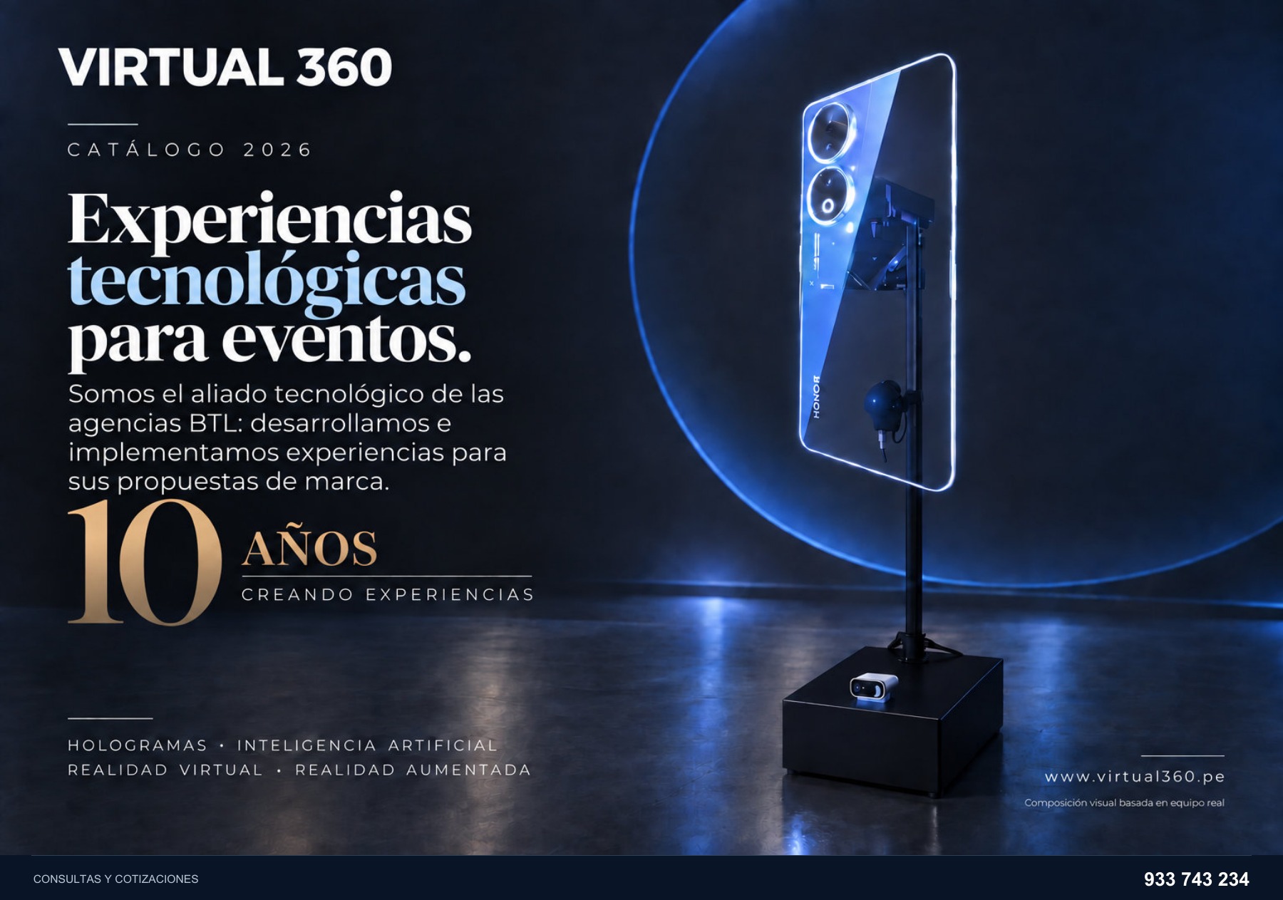 Holograma y experiencia de marca representados en la portada original del catálogo