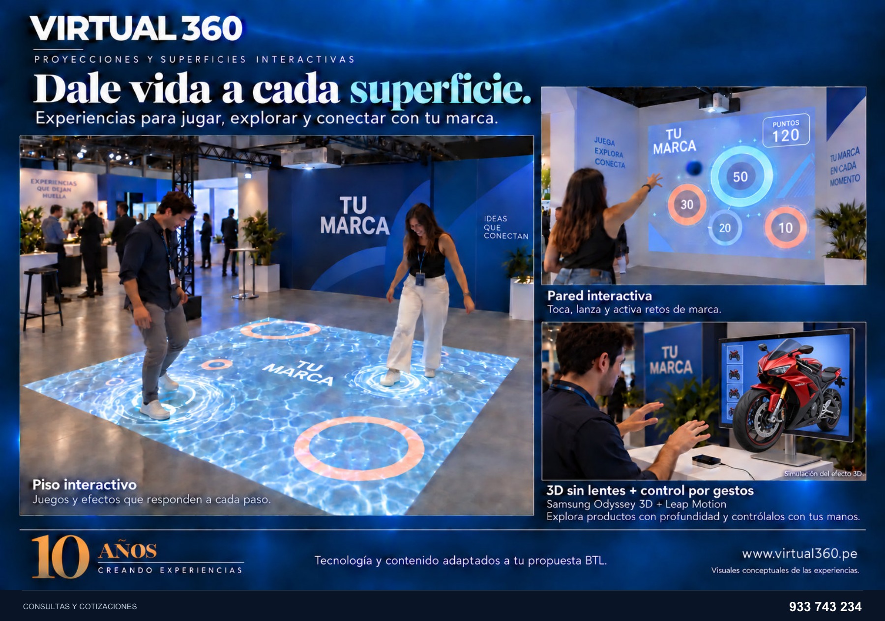 Piso interactivo. Imagen referencial del catálogo.