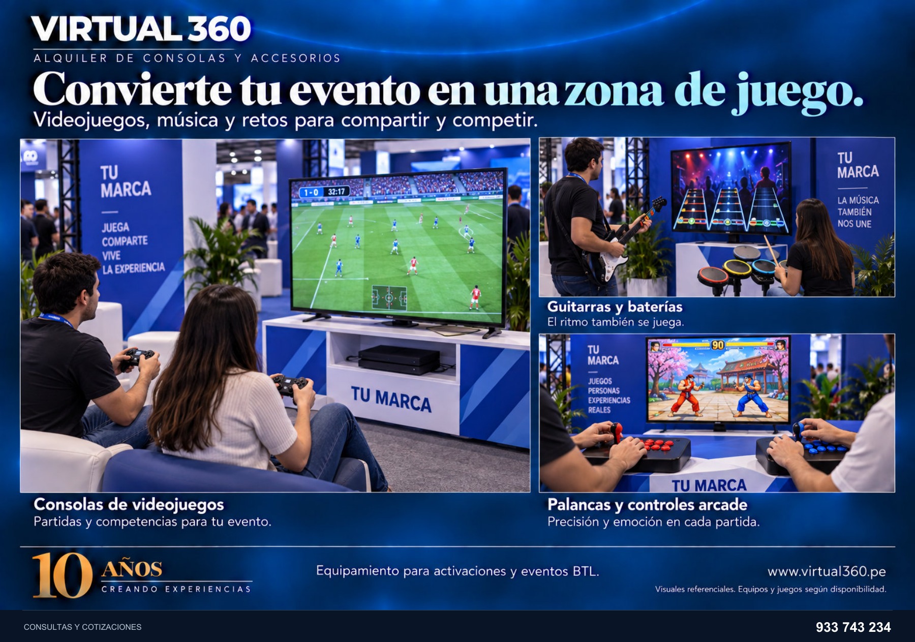 Consolas de videojuegos. Imagen referencial del catálogo.
