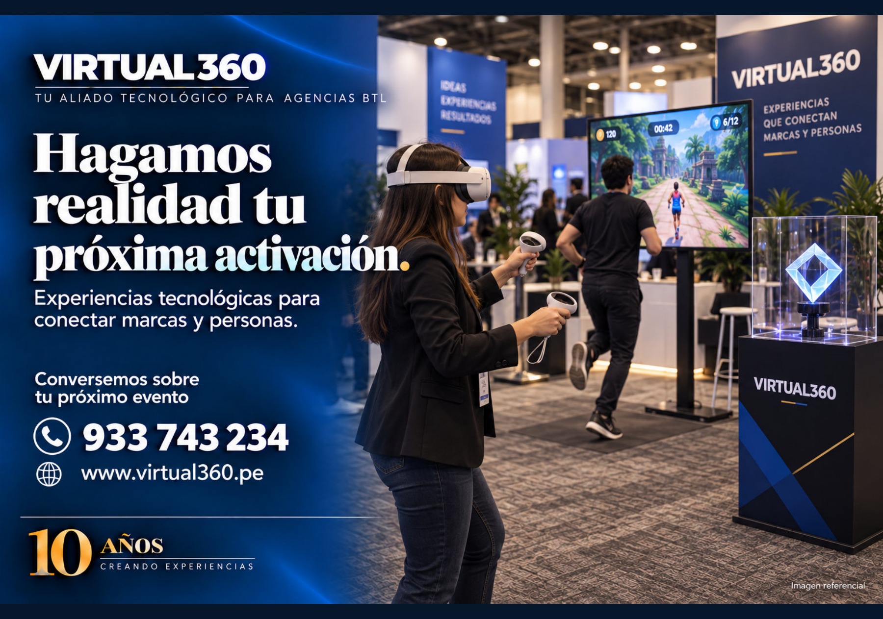 Experiencia tecnológica representada en la última página del catálogo original